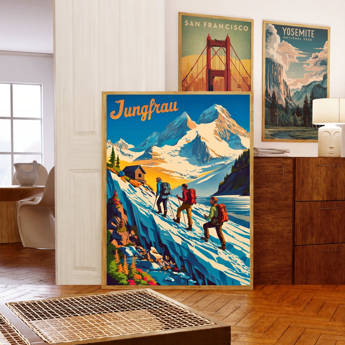 Jungfrau Vintage Travel Poster