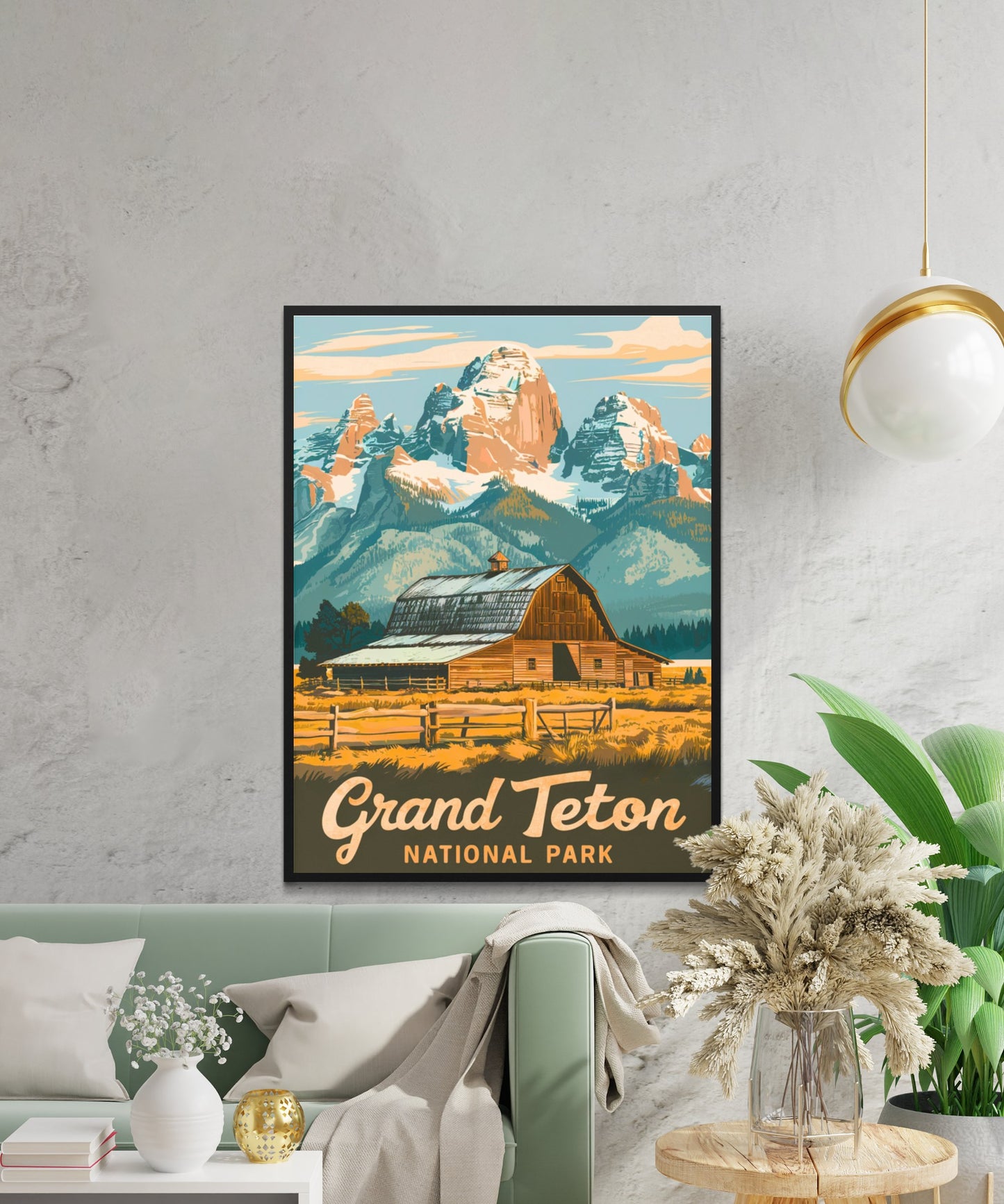 Grand Teton Vintage Travel Poster - Mountain Splendor