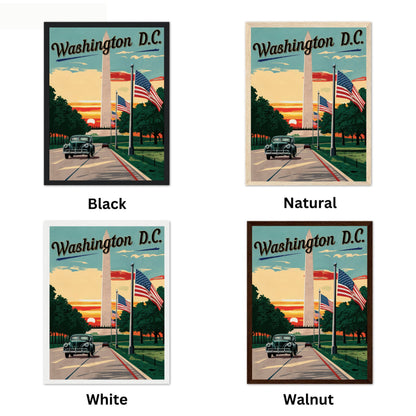 Washington D.C. Vintage Travel Poster