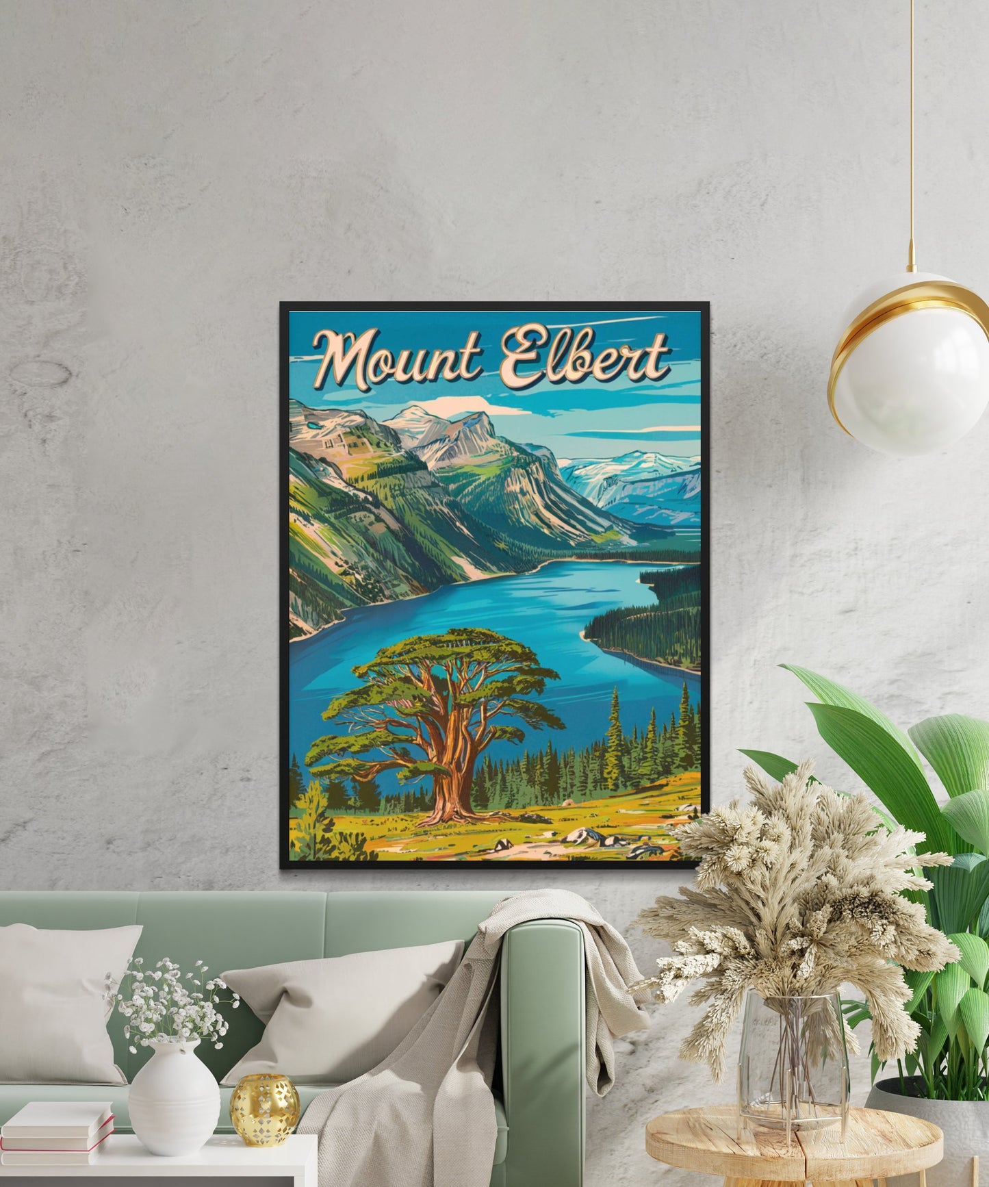 Mount Elbert Vintage Travel Poster