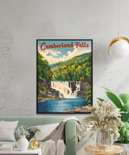 Cumberland Falls Vintage Travel Poster - The Niagara of the South