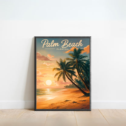 Palm Beach Vintage Travel Poster