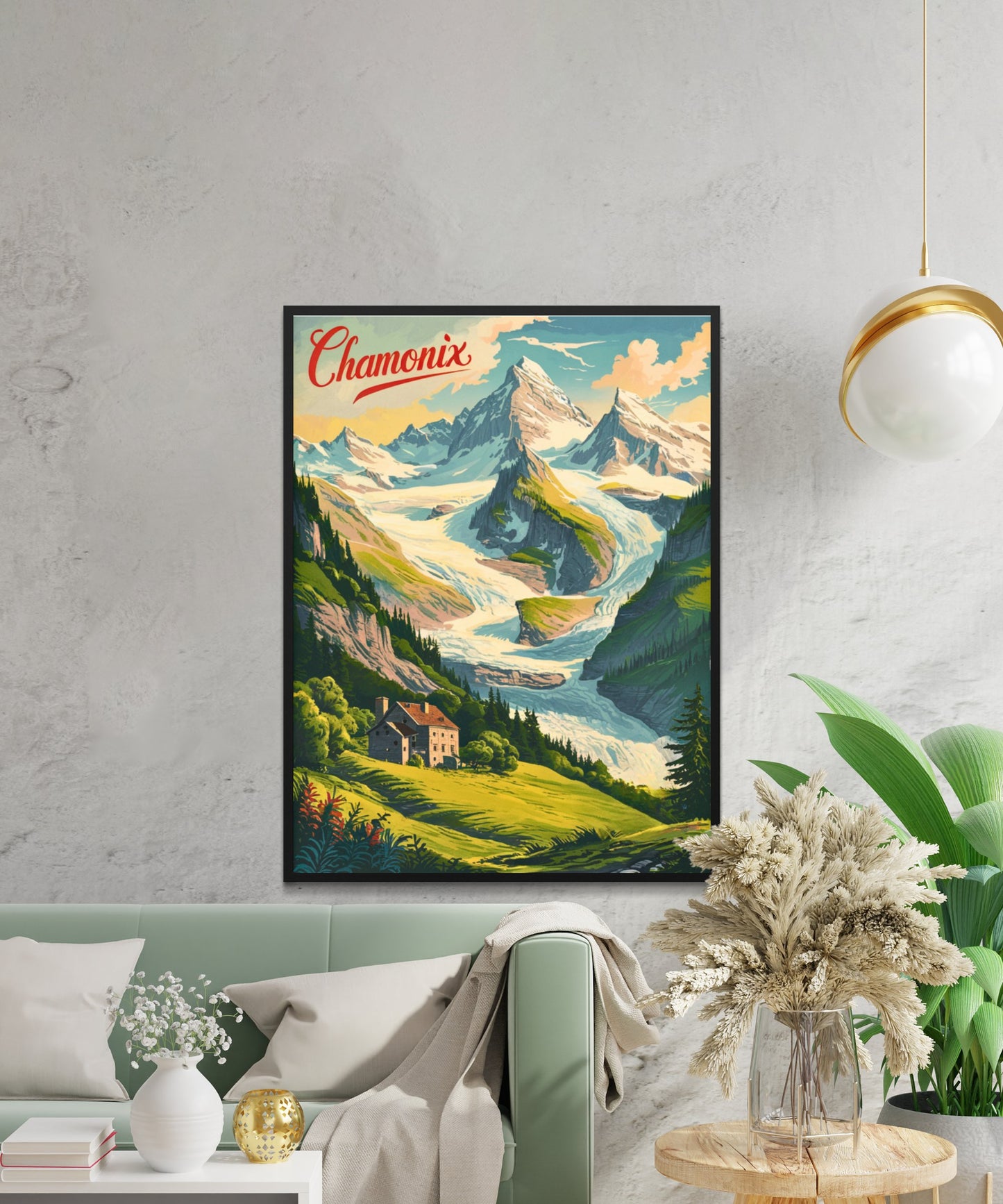 Chamonix Vintage Travel Poster - Alpine Charm