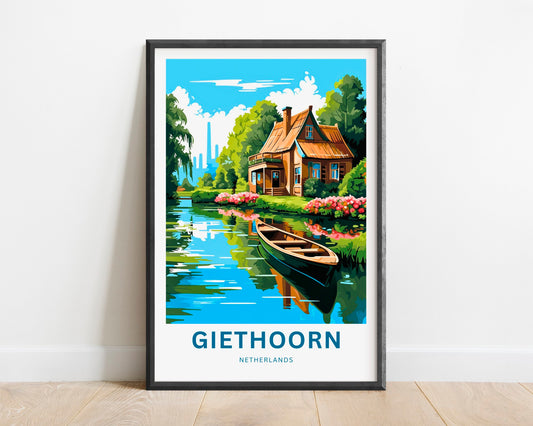 Giethoorn Travel Poster