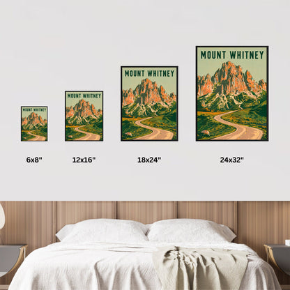 Mount Whitney Vintage Travel Poster - Alpine Wilderness