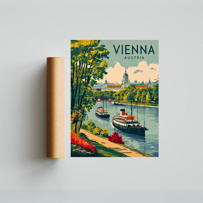 Vienna Vintage Travel Poster - Timeless Imperial Elegance