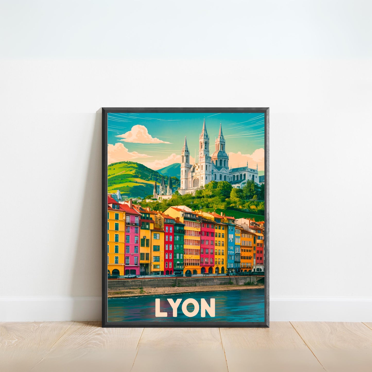 Lyon Vintage Travel Poster