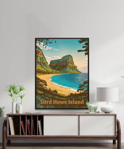 Lord Howe Island Vintage Travel Poster