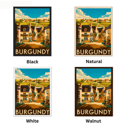 Burgundy Vintage Travel Poster