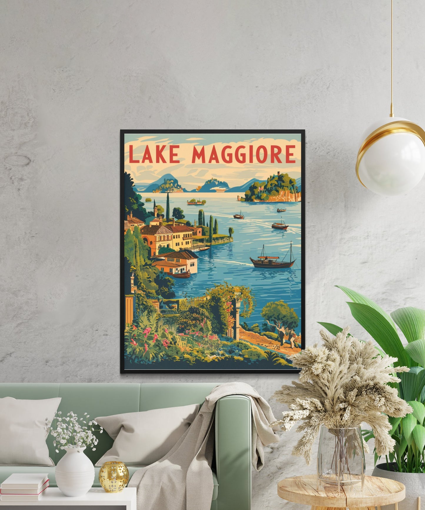 Lake Maggiore Vintage Travel Poster