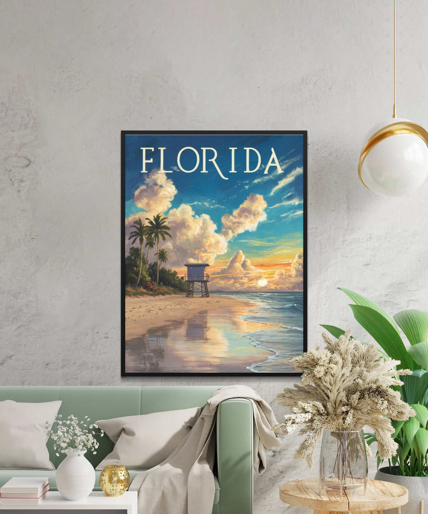 Florida Vintage Travel Poster - Coastal Memories