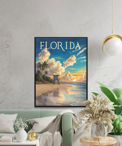 Florida Vintage Travel Poster - Coastal Memories