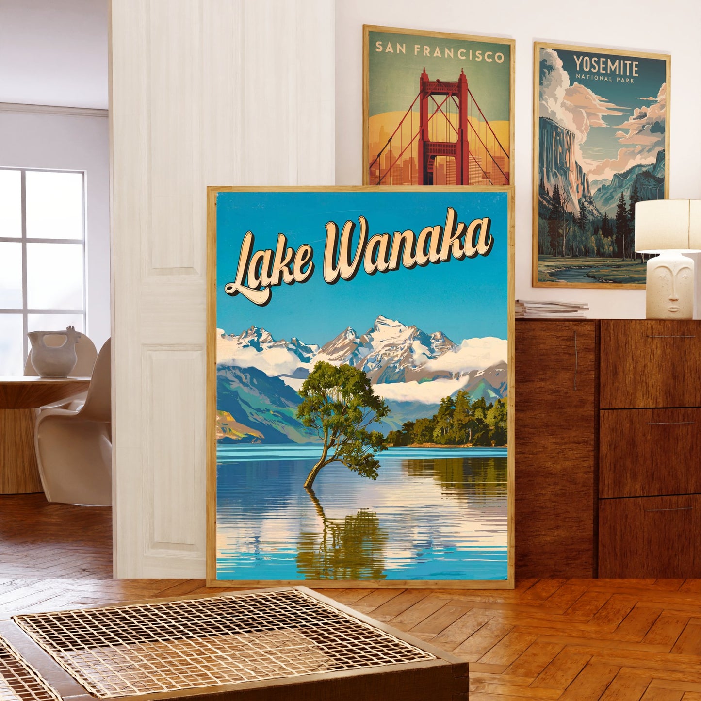 Lake Wanaka Vintage Travel Poster - New Zealand’s Serene Alpine Retreat