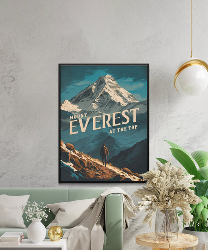 Mount Everest Vintage Travel Poster - Alpine Elegance