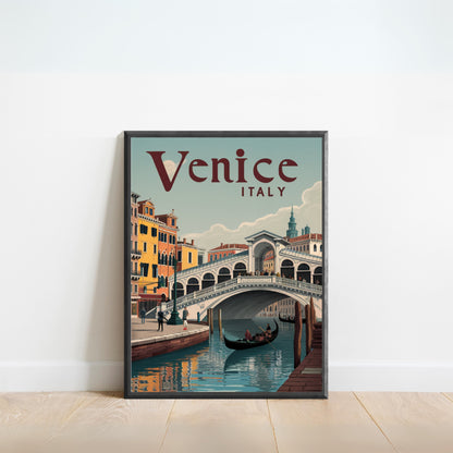 Venice Vintage Travel Poster -Timeless Canals