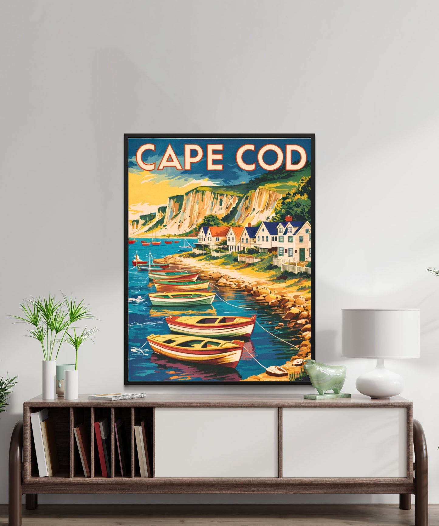 Cape Cod Vintage Travel Poster - New England Seaside