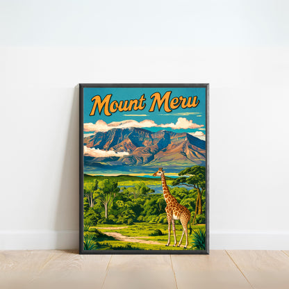 Mount Meru Vintage Travel Poster - Majestic Summit