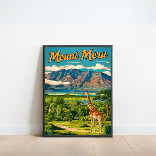 Mount Meru Vintage Travel Poster - Majestic Summit