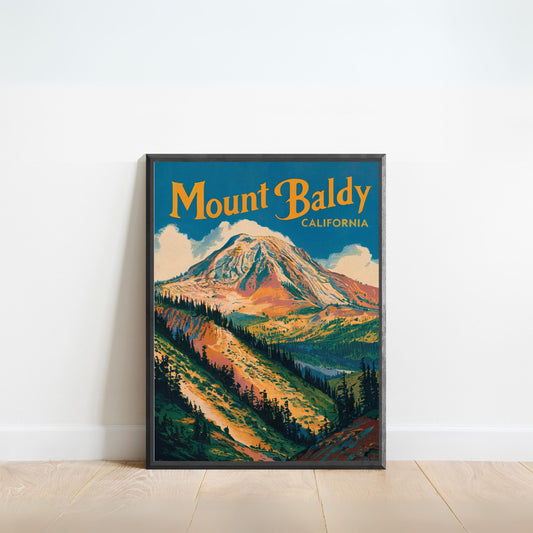 Mount Baldy Vintage Travel Poster