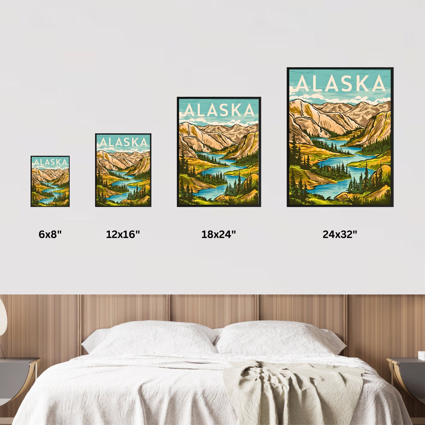 Alaska Vintage Travel Poster - Wilderness Majesty