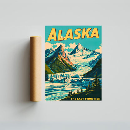 Alaska Vintage Travel Poster - The Last Frontier