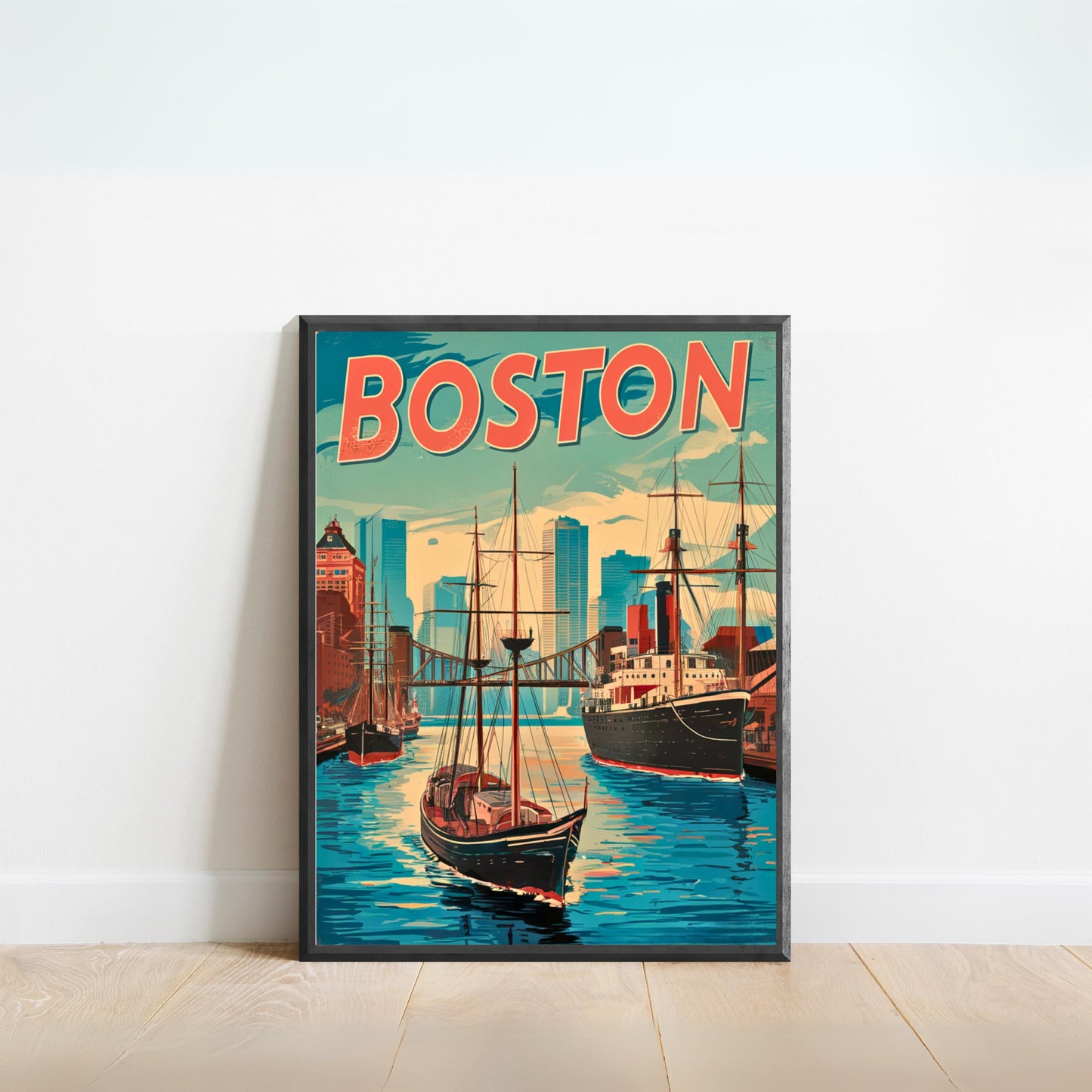 Boston Vintage Travel Poster - Colonial Heritage