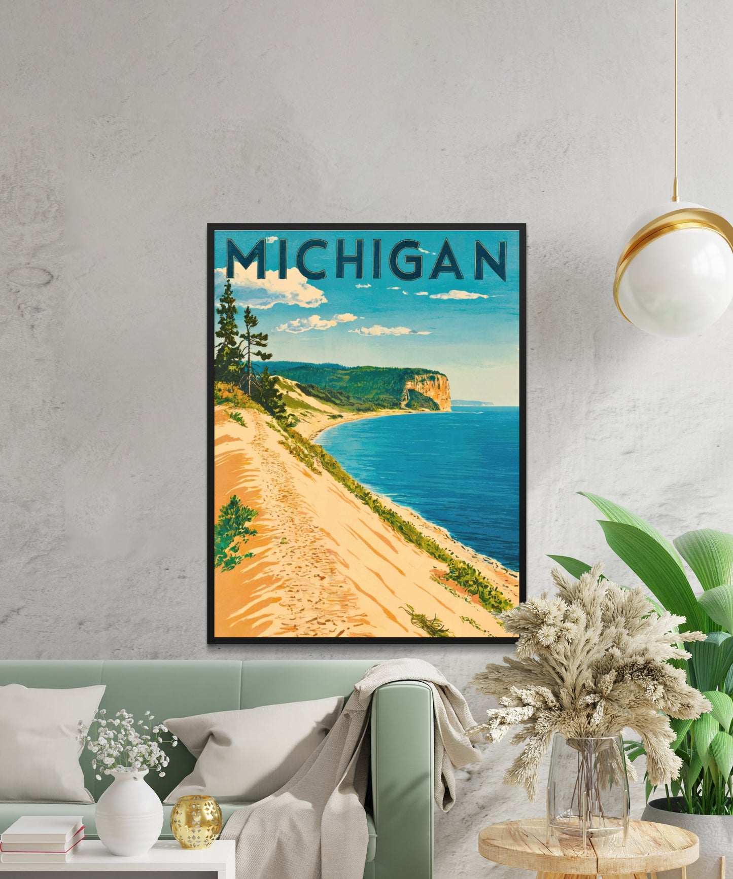 Michigan Vintage Travel Poster