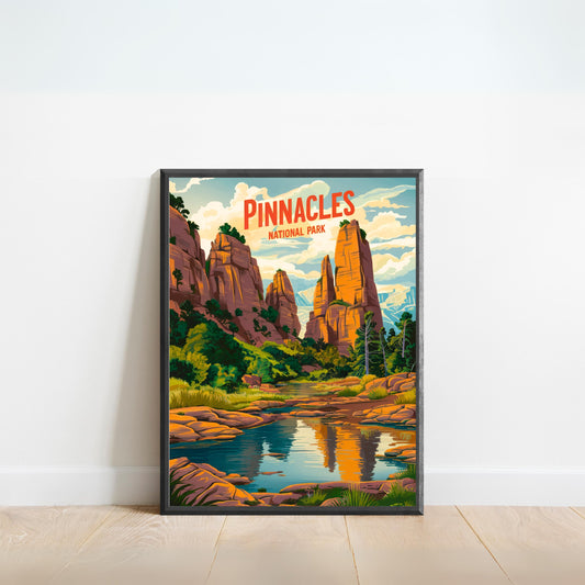 Pinnacles National Park Vintage Travel Poster - Towering Heights