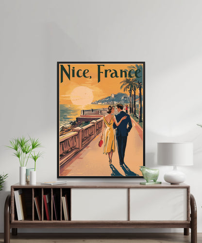 Nice Vintage Travel Poster - Timeless French Riviera Elegance