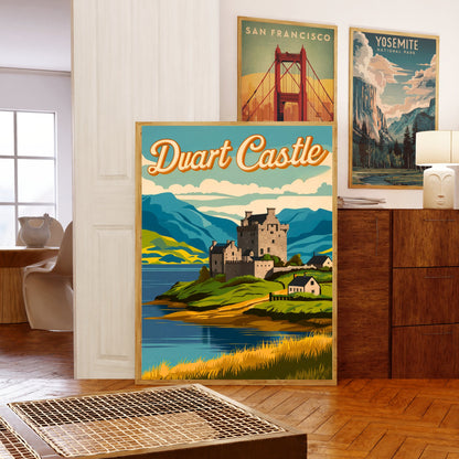 Duart Castle Vintage Travel Poster