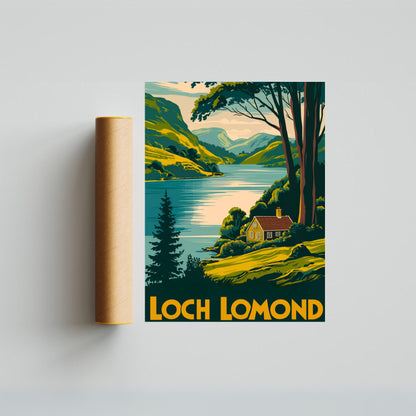 Loch Lomond Vintage Travel Poster - Beautiful Views