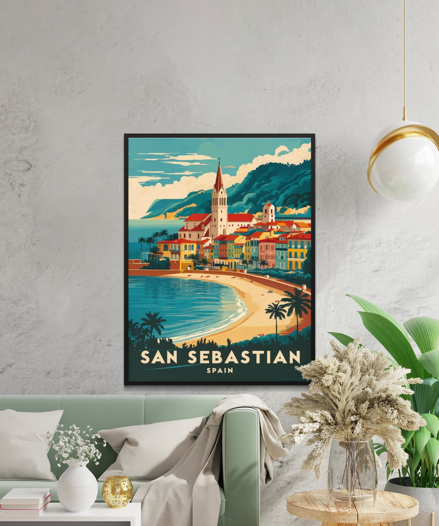 San Sebastian Vintage Travel Poster