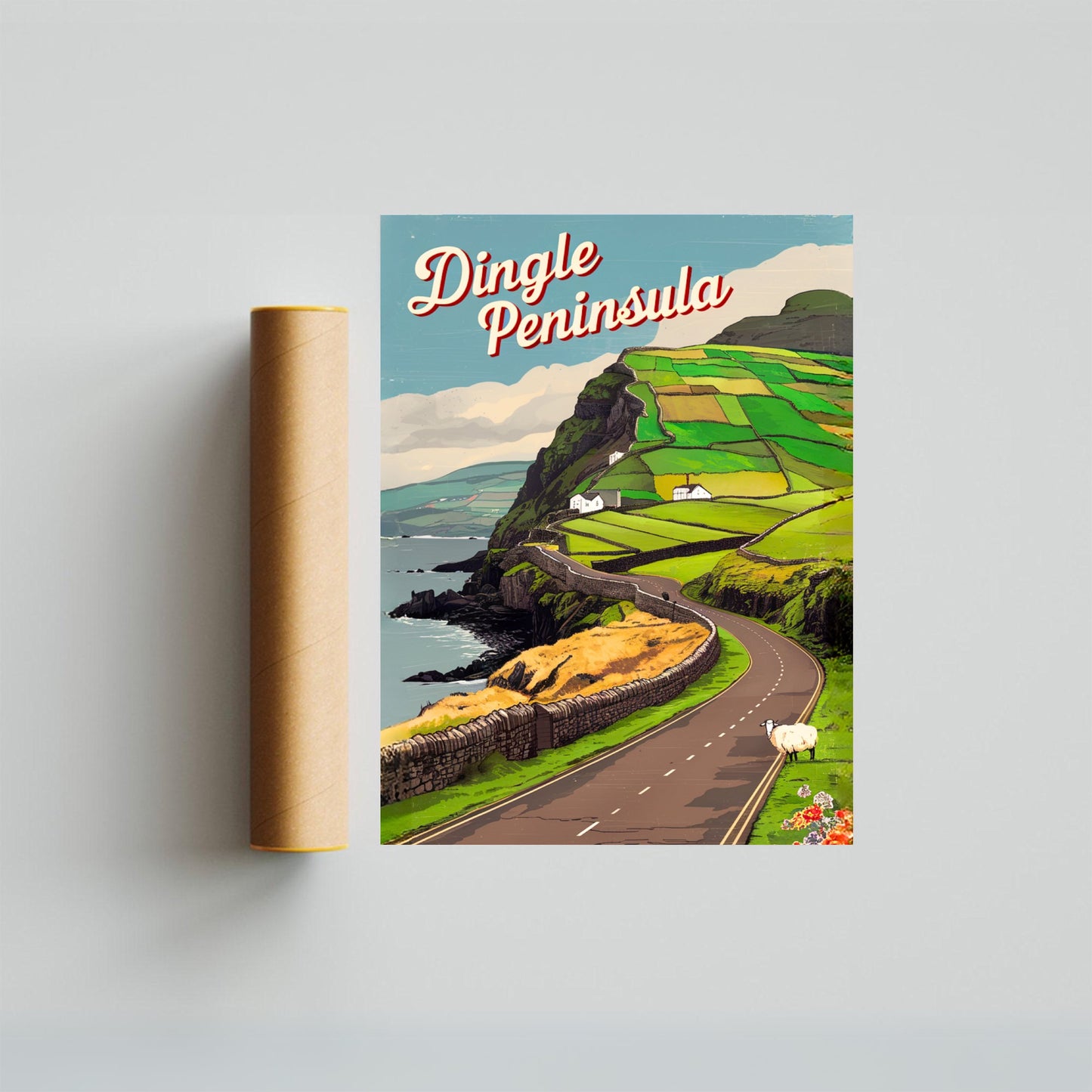 Dingle Peninsula Vintage Travel Poster