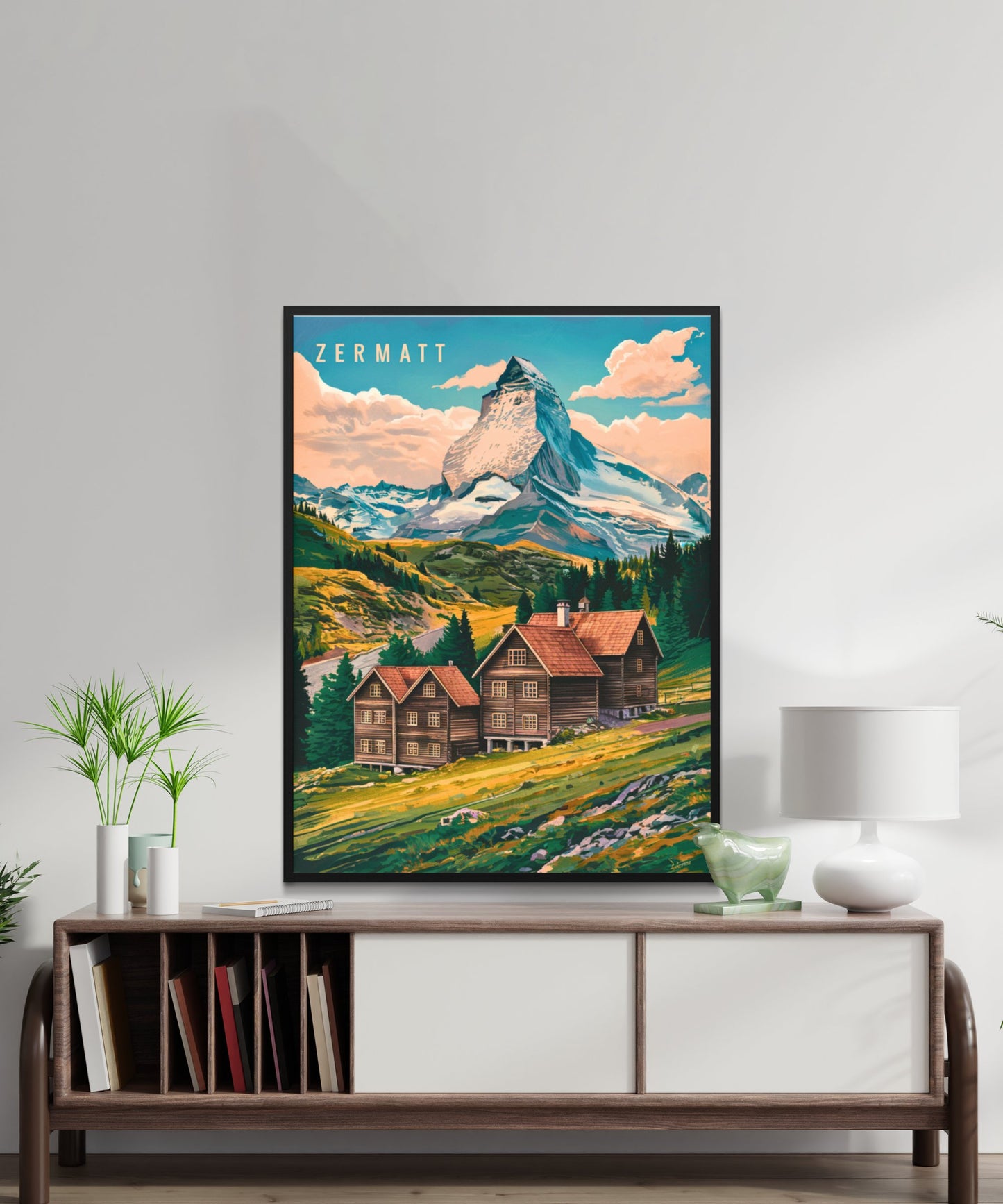 Zirmatt  Vintage Travel Poster