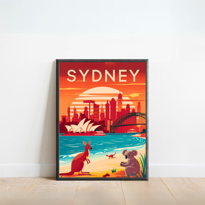 Sydney Vintage Travel Poster