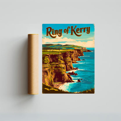 Ring of Kerry Vintage Travel Poster