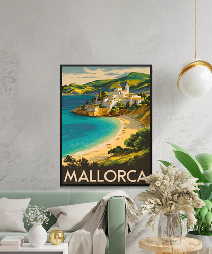 Mallorca Vintage Travel Poster - Island Charm