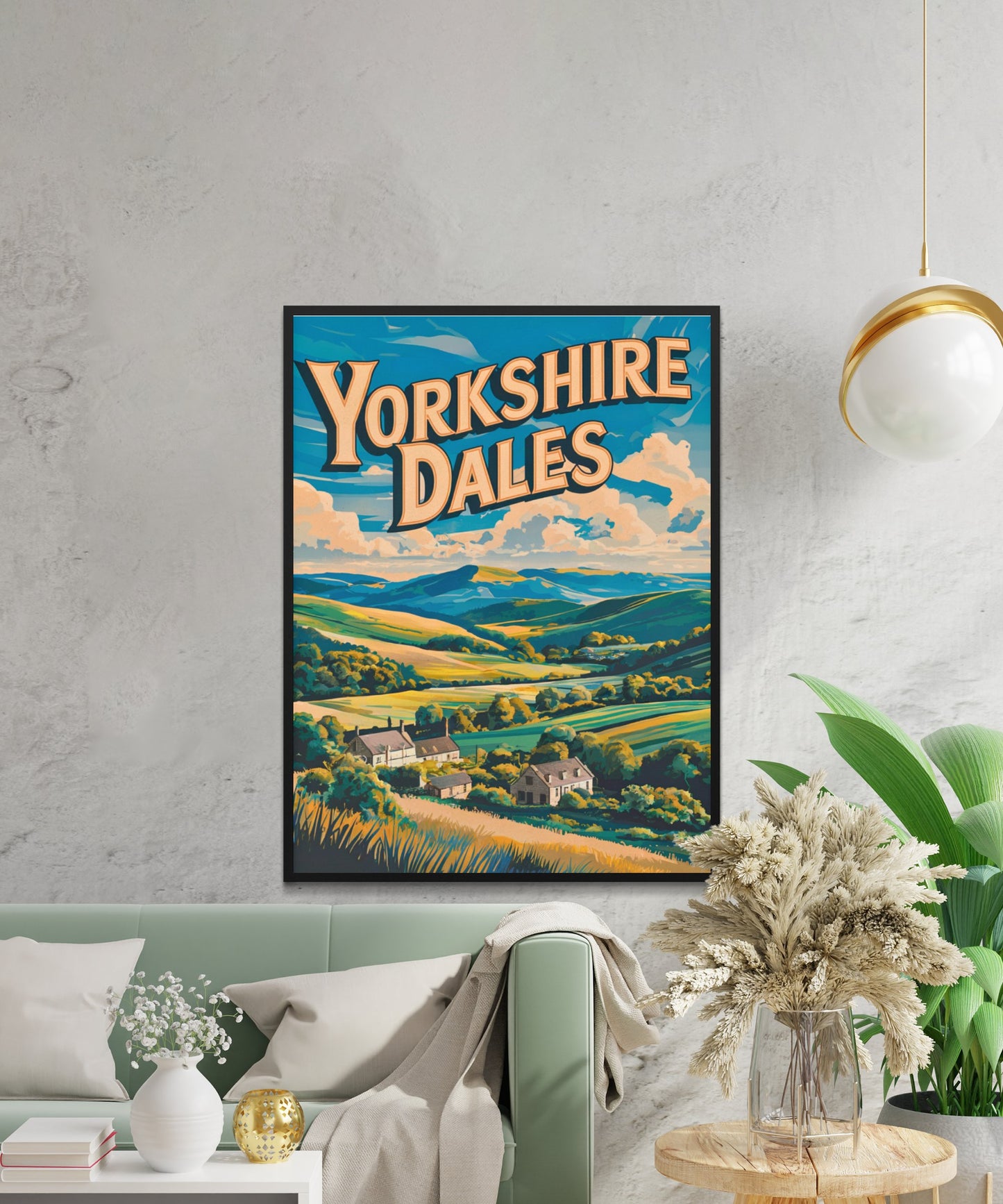 Yorkshire Vintage Travel Poster  - England Landscape