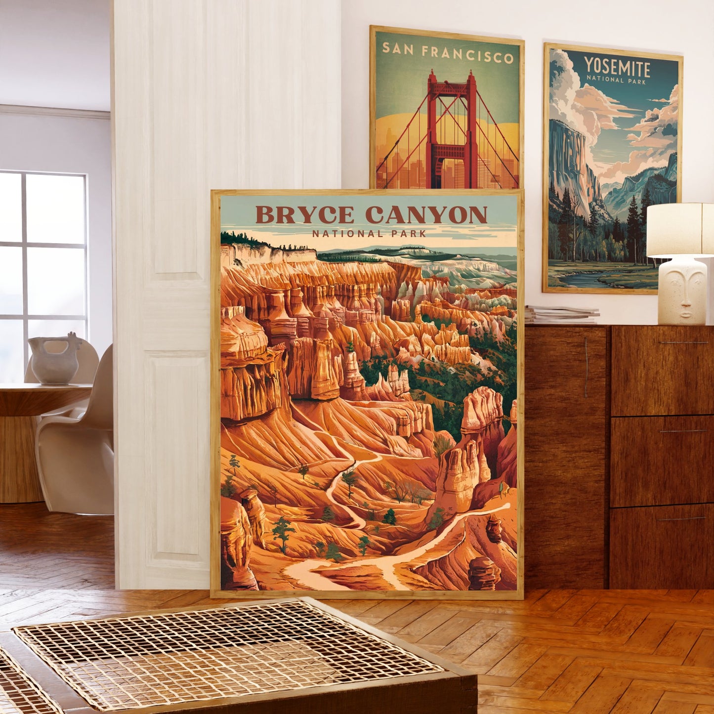 Bryce Canyon Vintage Travel Poster - Nature's Rock Formations