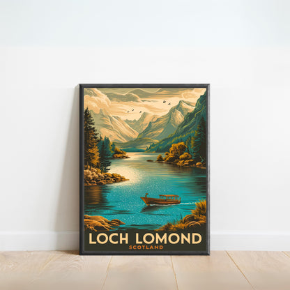 Loch Lomond Vintage Travel Poster