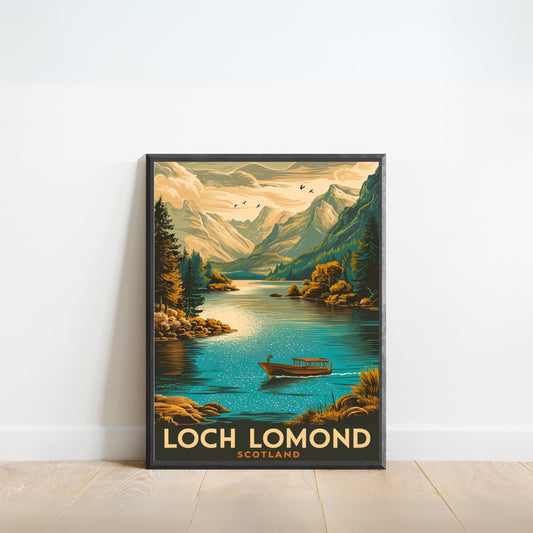 Loch Lomond Vintage Travel Poster