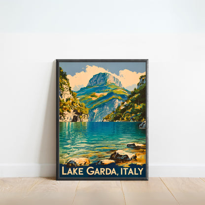 Lake Garda Vintage Travel Poster - Shores and Serenity