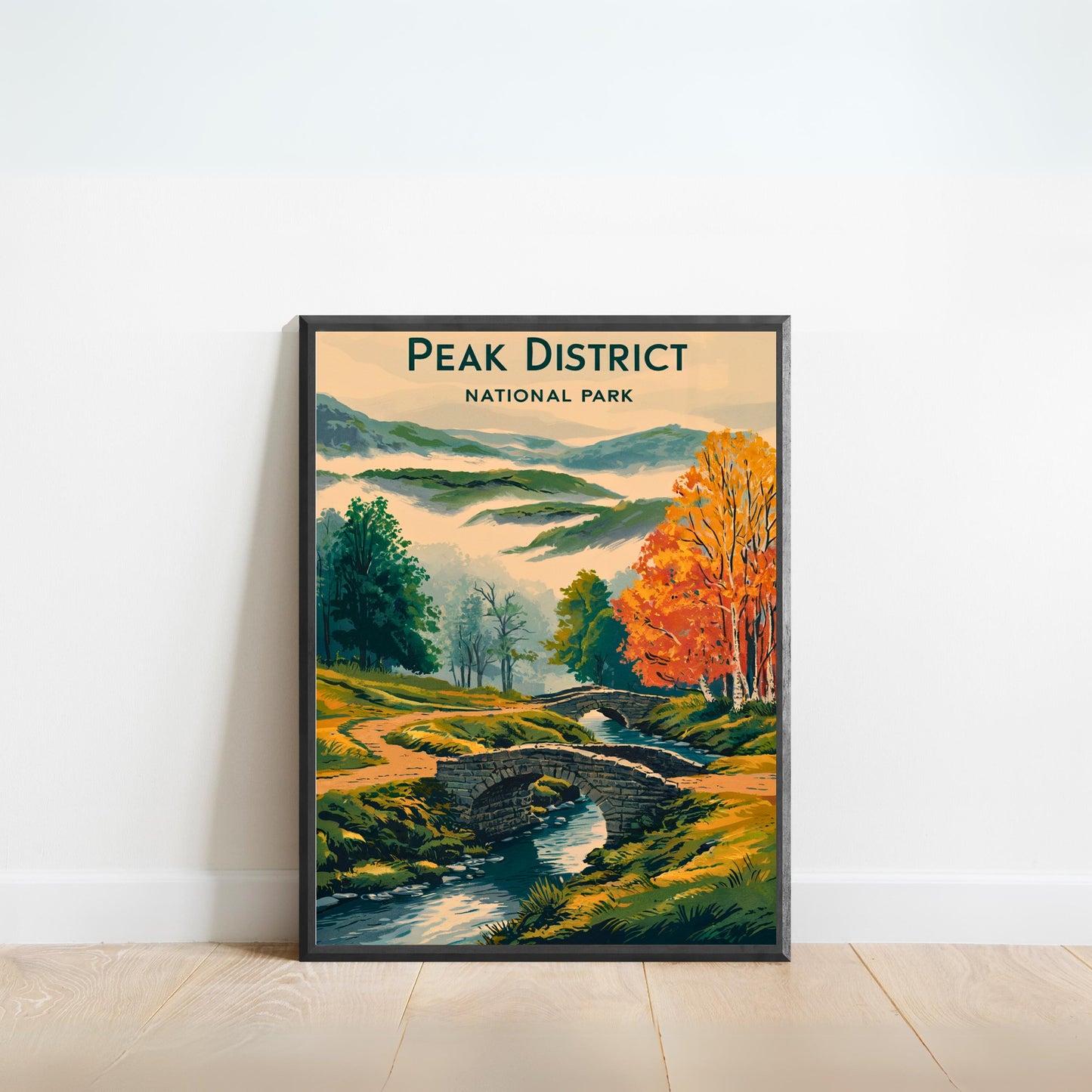 Peak District Vintage Travel Poster - National Park