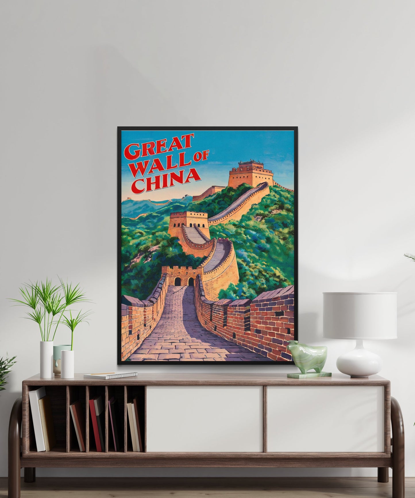 Great Wall of China Vintage Travel Poster - Timeless Ancient Wonder