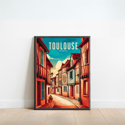 Toulouse  Vintage Travel Poster