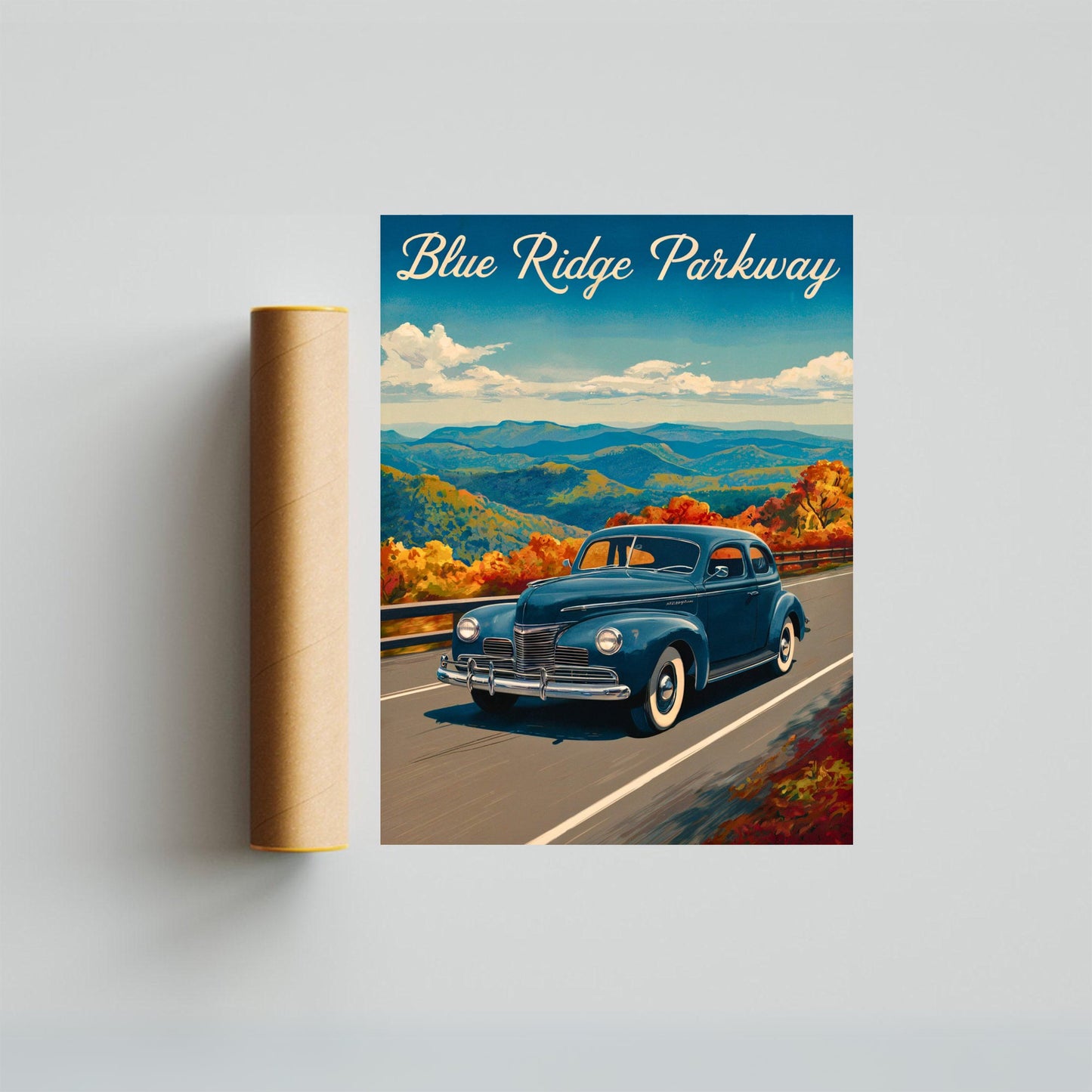 Blue Ridge Parkway Vintage Travel Poster