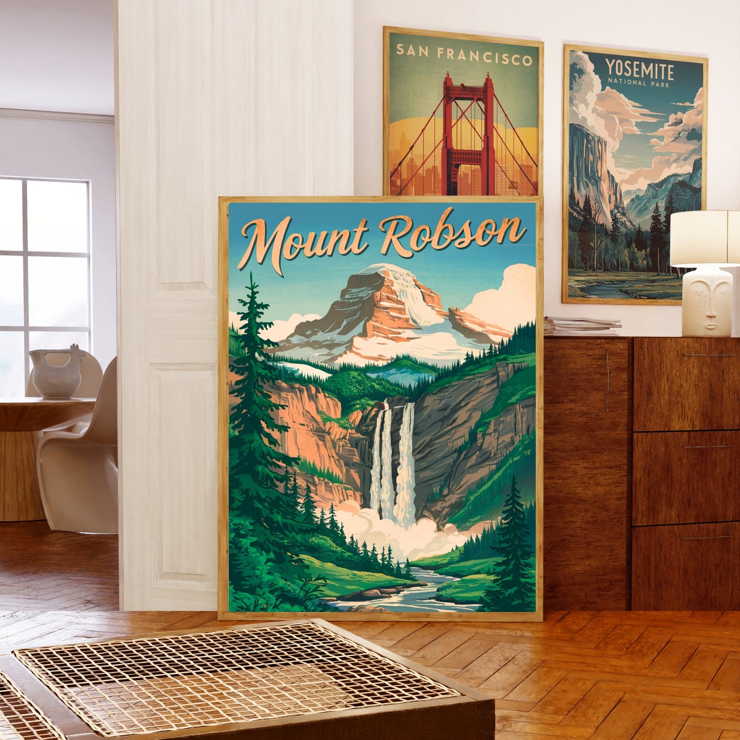 Mount Robson Vintage Travel Poster - Outdoor Adventure