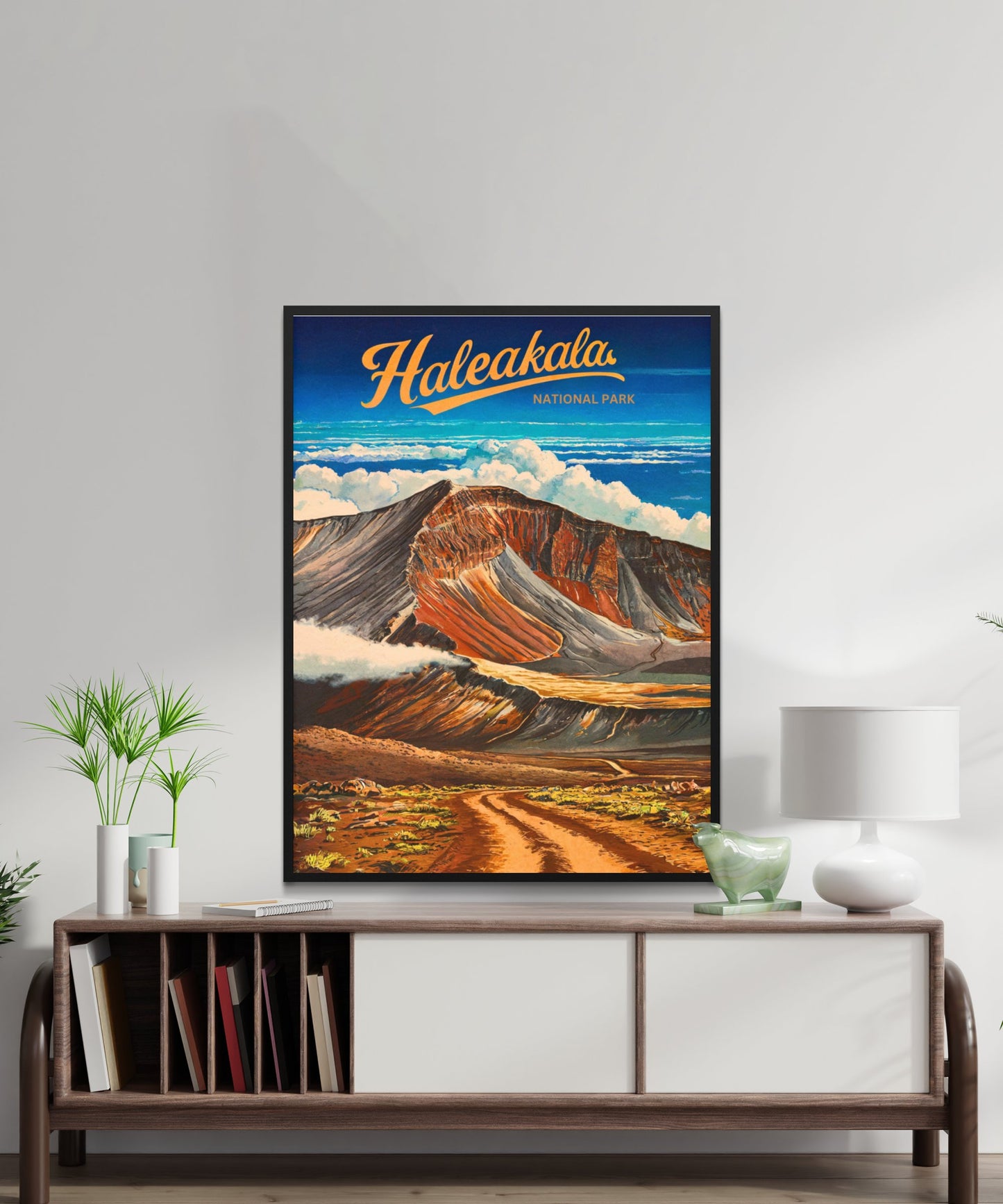 Haleakalā Vintage Travel Poster - Volcano Landscape