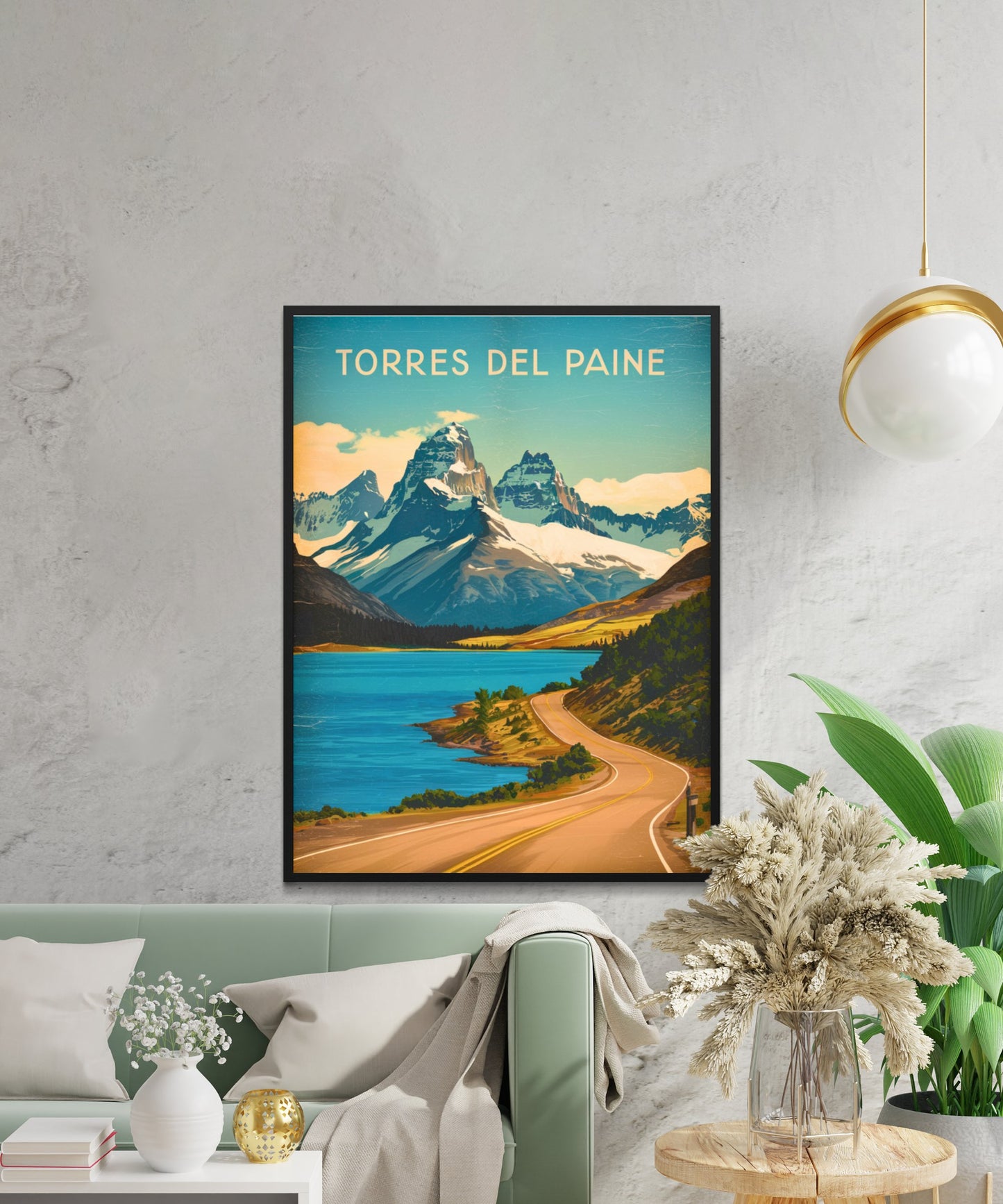 Torres del Paine Vintage Travel Poster