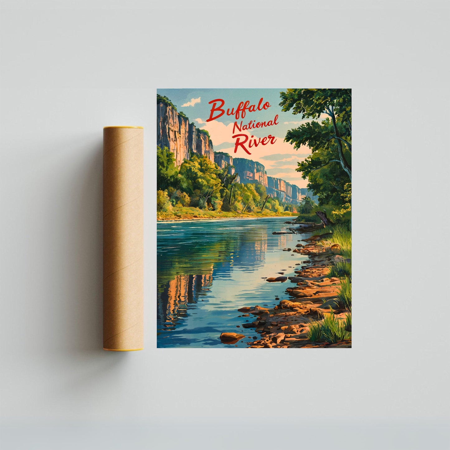 Buffalo River Vintage Travel Poster